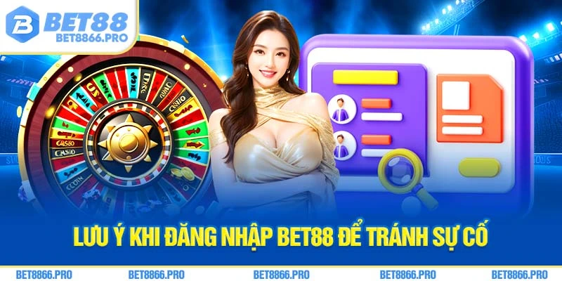Lưu ý khi đăng nhập Bet88 để tránh sự cố