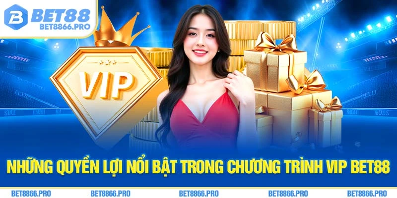 Những quyền lợi nổi bật trong chương trình VIP Bet88